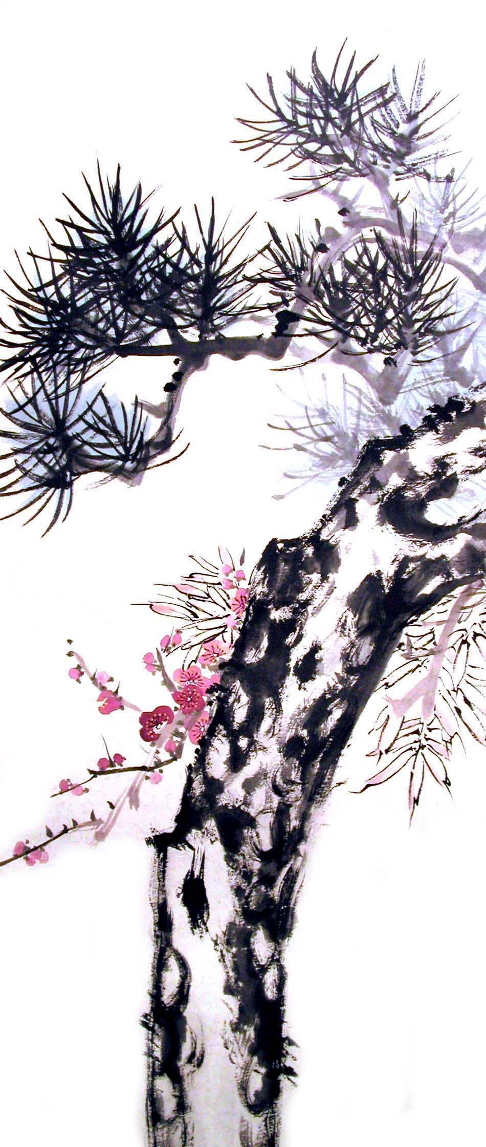 Pine Tree and Plum Blossom